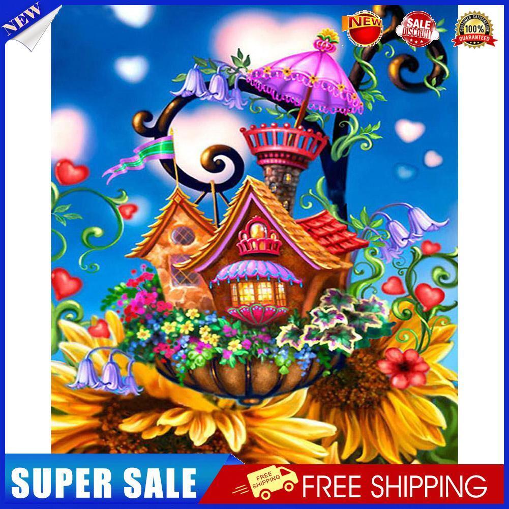 House Full Cross Stitch 11CT Counted Cotton DIY Handmade Needlework Decor