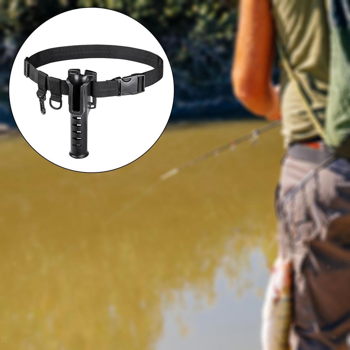 Adjustable Durable Fishing Rod Holder Belt Outdoor Storage Fishing Pole
