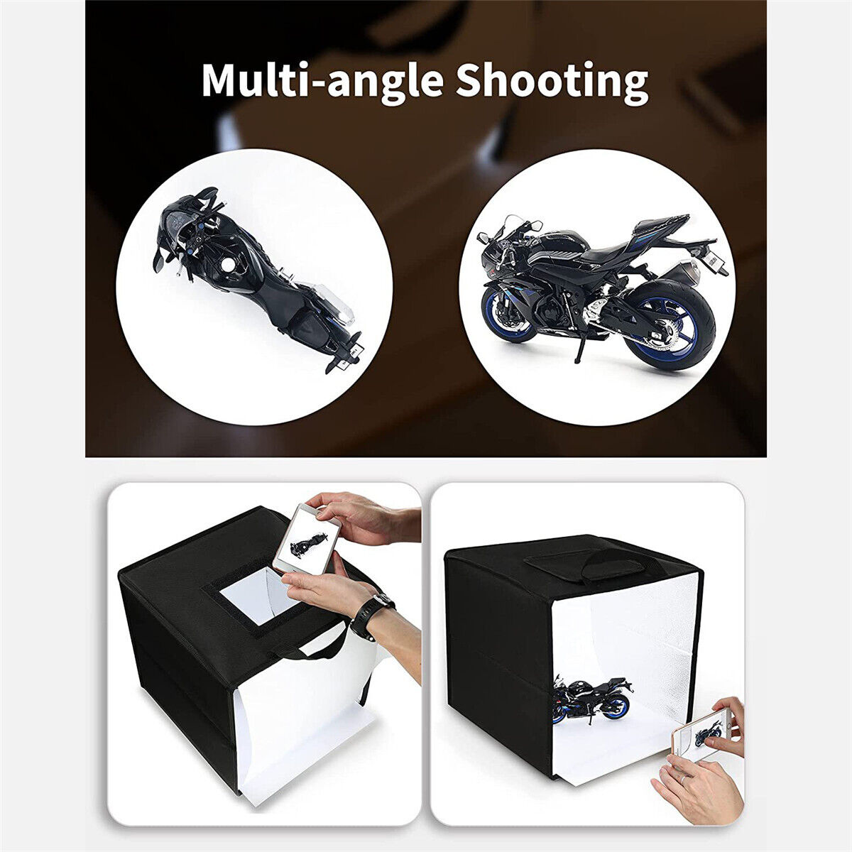 Portable Photo Studio LED Light Tent Bar Cube Soft Box Room Photography 30cm