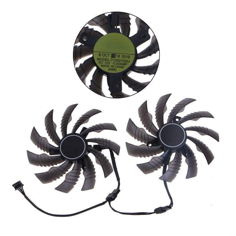 2PCS T129215SU 95MM 4P Cooling Fan For GIGABYTE RX580 XTR GTX1060 Graphics Cards