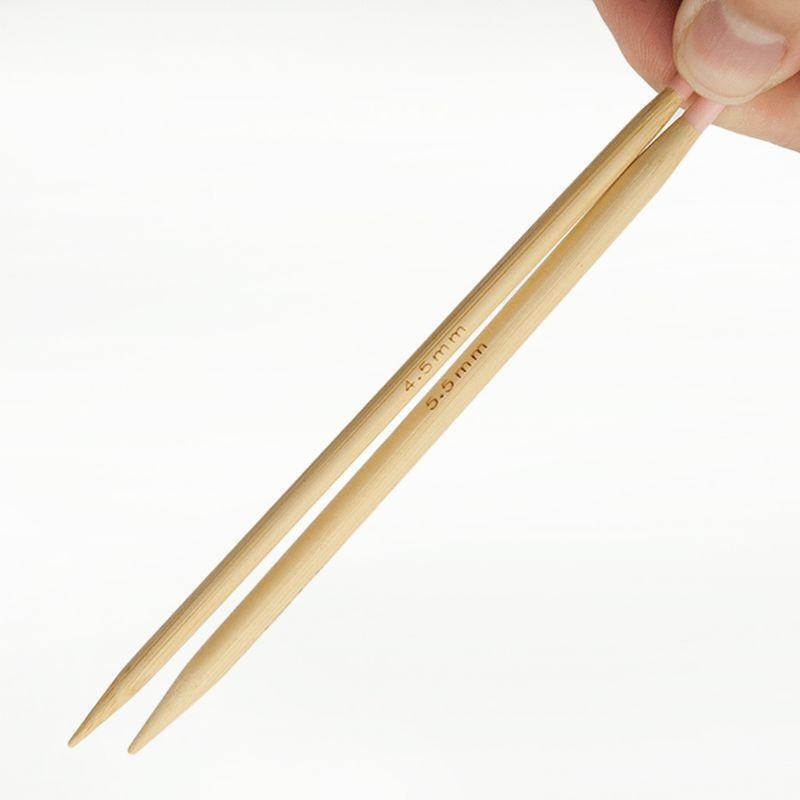 2pcs Circular Knitting Needles Set Bamboo Wooden Circular Sewing Crochet Hook