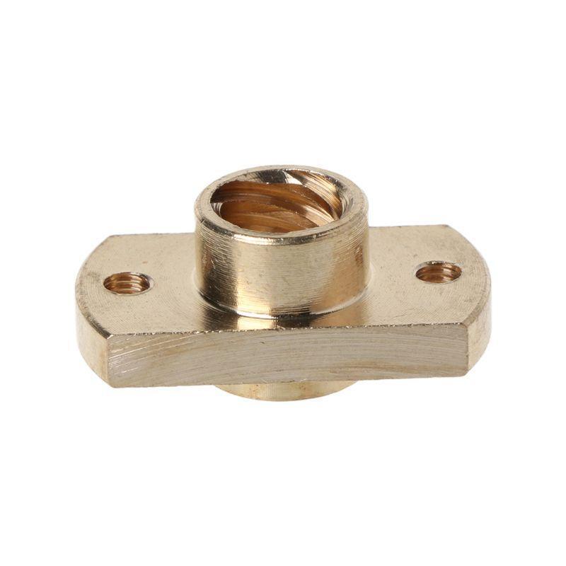 T8 nut Pitch 2mm Lead 8mm Brass T8x8mm Flange Lead Screw Nut for CNC Parts