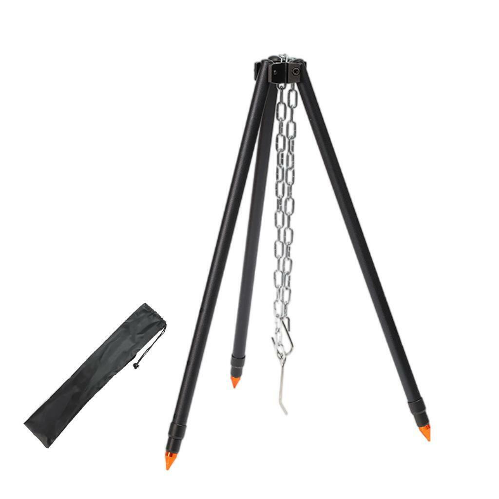 Adjustable Camping Tripod  BBQ Hanging Pot Hiking Tool Accessory