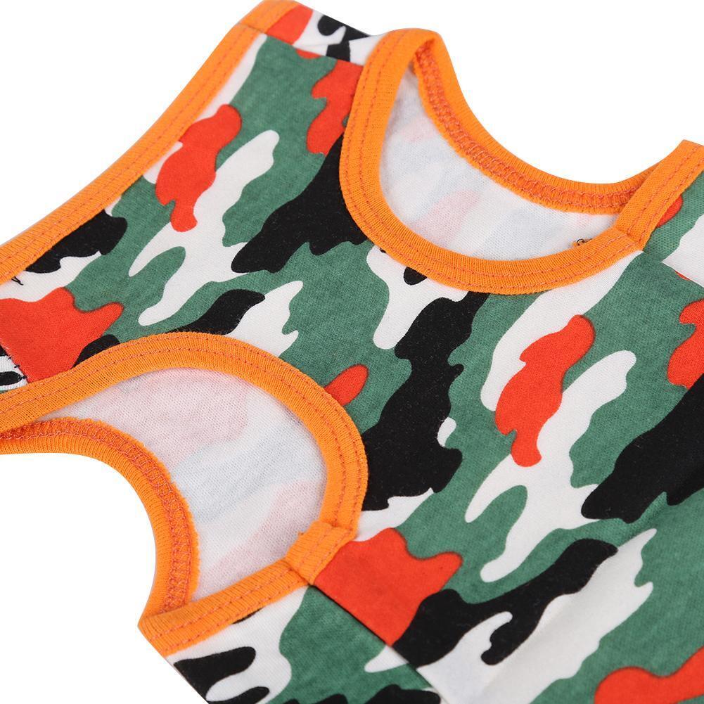 Camouflage Pet Shirt Clothes Spring Summer Dog Puppy Vest Outfit(Orange/S)