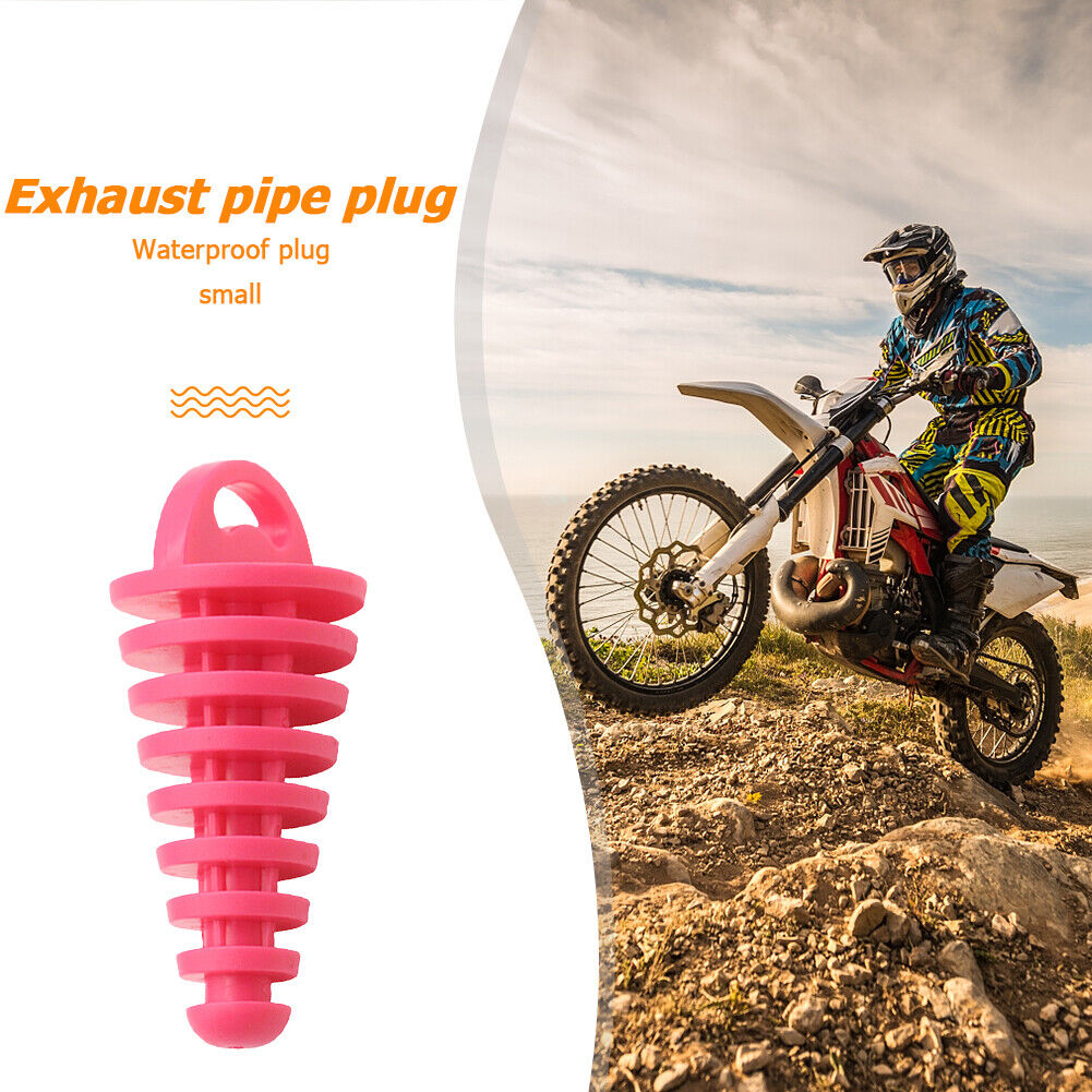 Motorcycle Exhaust Pipe Air-bleeder Plug Muffler Wash Plug Small (Pink)
