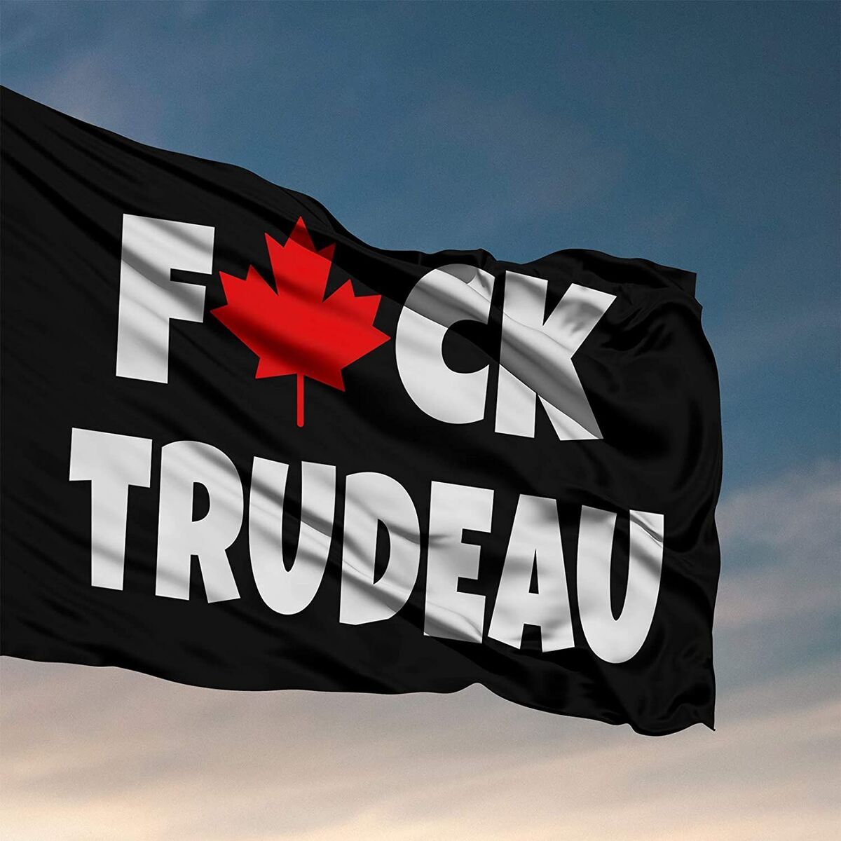 Banding Fade Resistant Outdoor Banner F Word F Trudeau Flag Polyester Fabric
