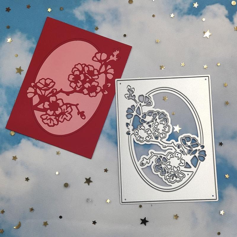 Hollow Oval Egg Metal Cutting Dies Photo Album Family Together Party Diary