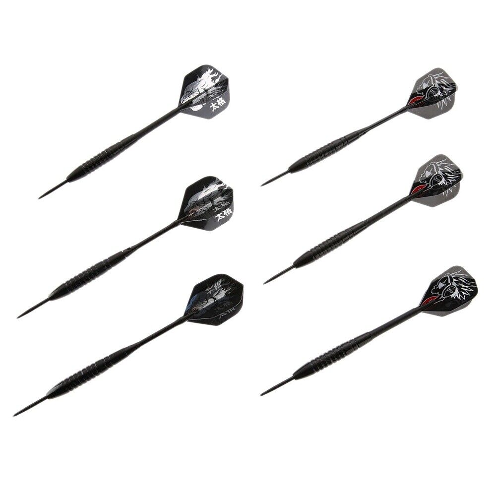 6 Pcs/2 Set Professional Steel Tip Darts Needle Dart Torpedo Barrel Darts 22g
