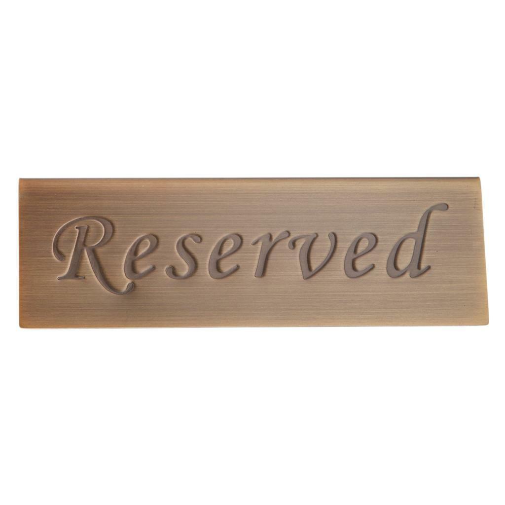 Stainless Reserved Table Sign Card Wedding Bar  Tabletop Decor