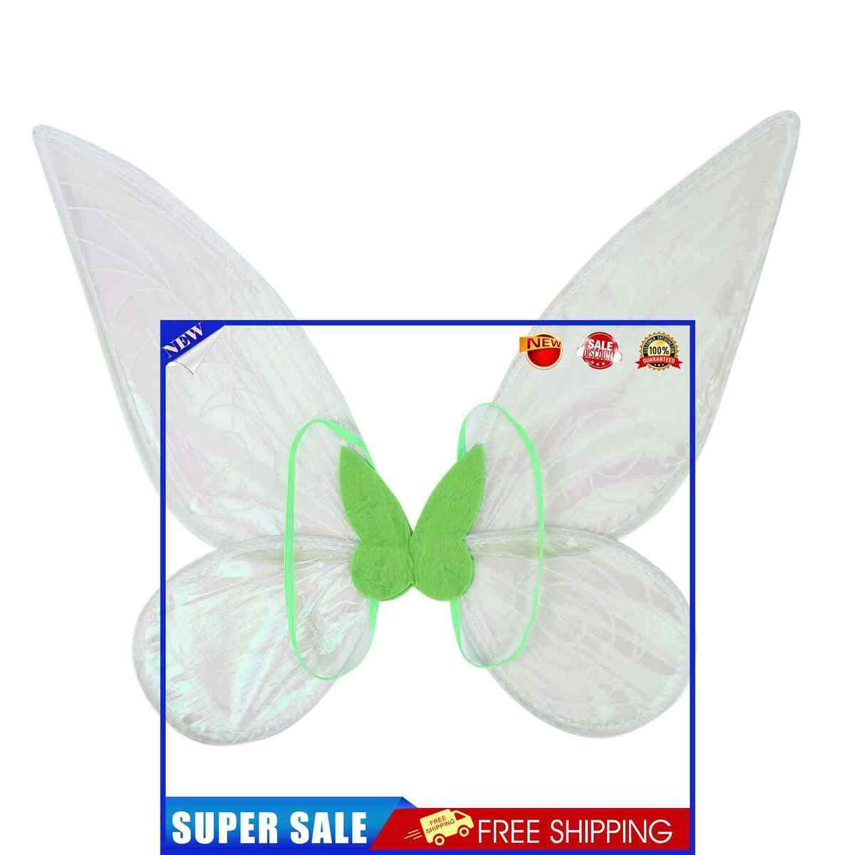 Kids Girls Fairy Wings Anti-fade Glitter Organza Princess Wing (Green)