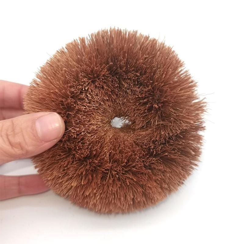 Natural Coconut Brown Non-stick Oil Pot Brush Cleaning Brushes Dish Washing