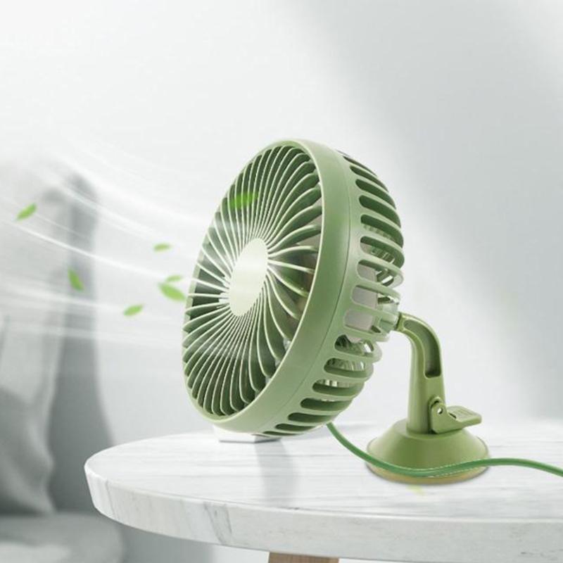USB Universal Car Fan Suction Cup Car Seat Back Fan 360 Degree Cooling Fan