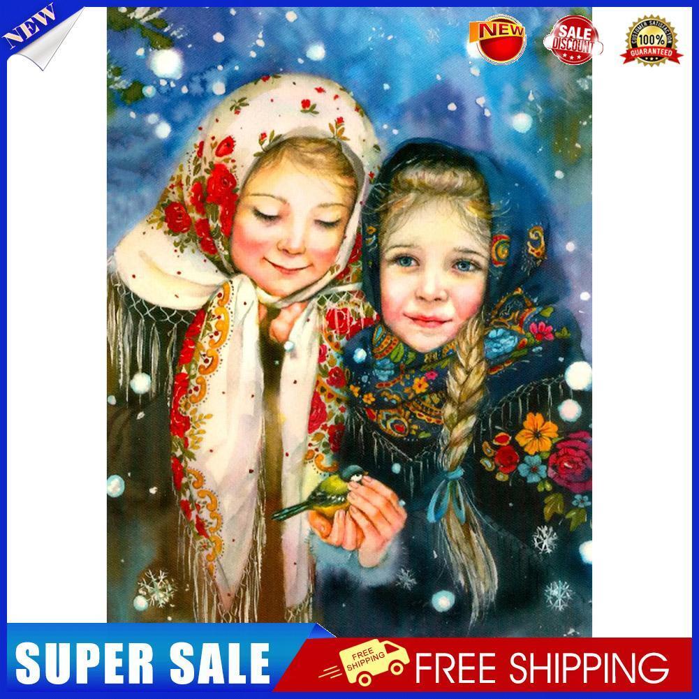 DIY Xmas Girls Full Drill Diamond Painting Mosaic Kit Bead Art Home Decor