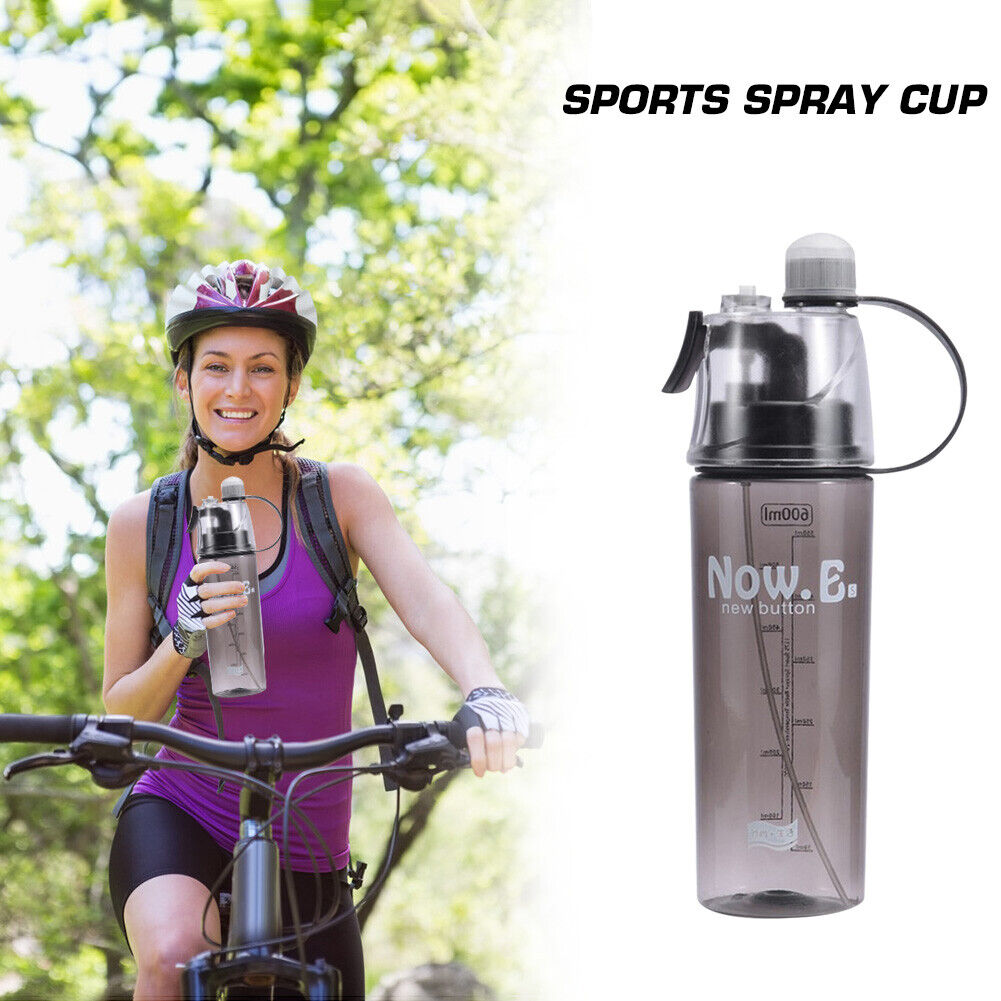 600mL Sports Spray Kettle Outdoor Cycling Camping Leakproof Water Bottle