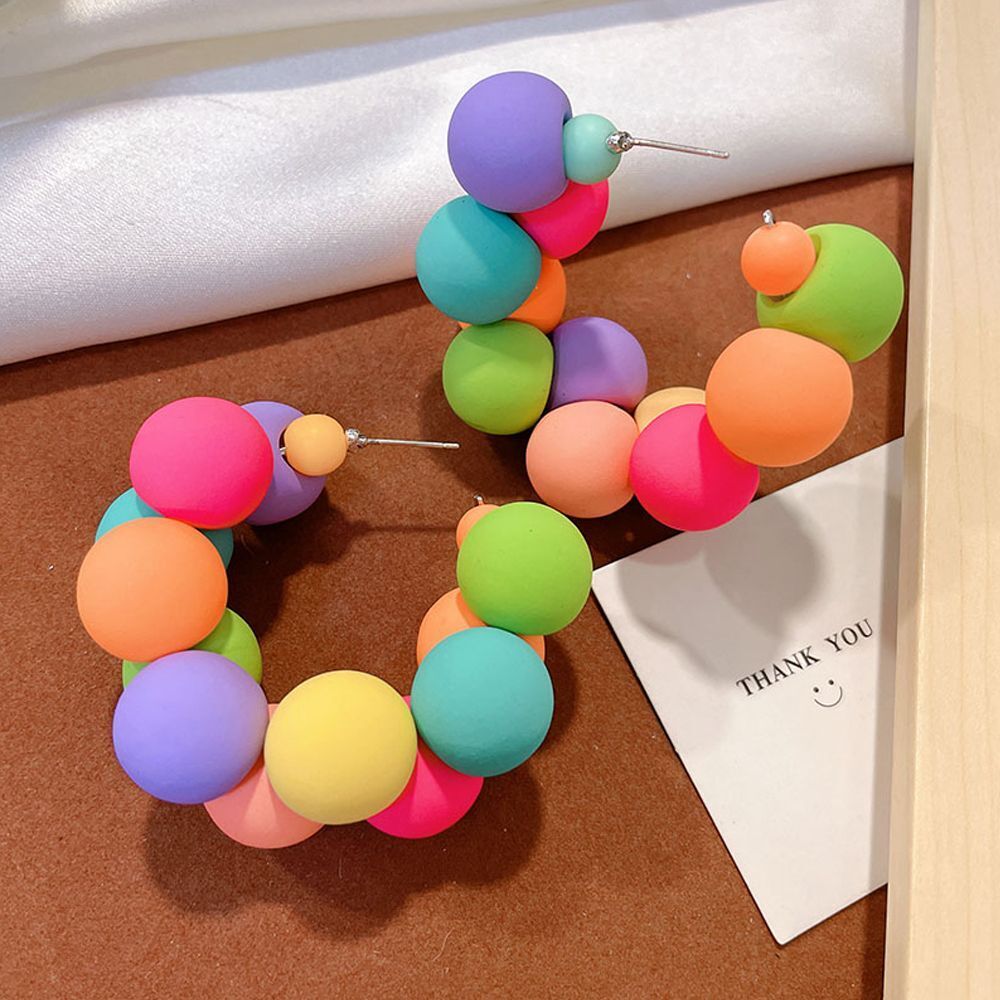 New Fashion Girl Luxury Jewelry Earrings Exaggerated Colorful