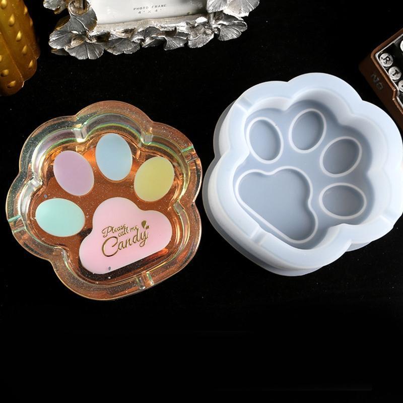 Silicone Mold DIY Paw Jewelry Pendant Night Light Mold Keychain Ashtry Decor