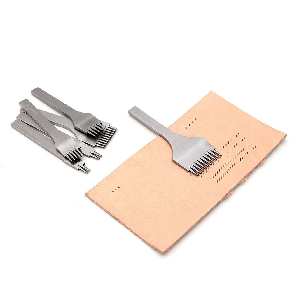 White Steel Stitching Lacing Punch Chisel Oblique Flat Cut Gear Pitch (A)
