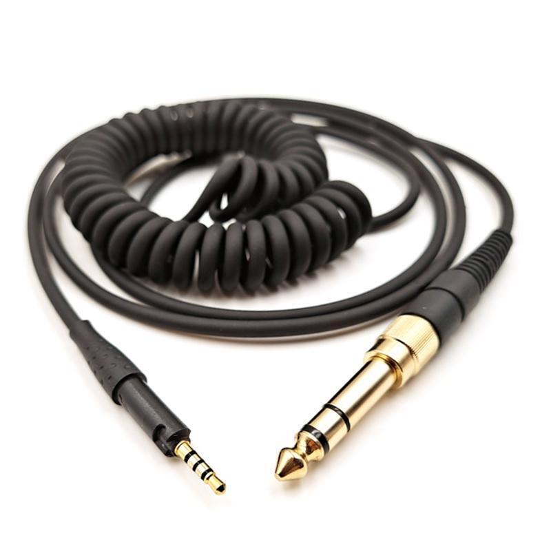 Earphone Wire 3.5mm Extended Coiled Spring Cable for SENNHEISER HD6 HD7 HD8 Wire