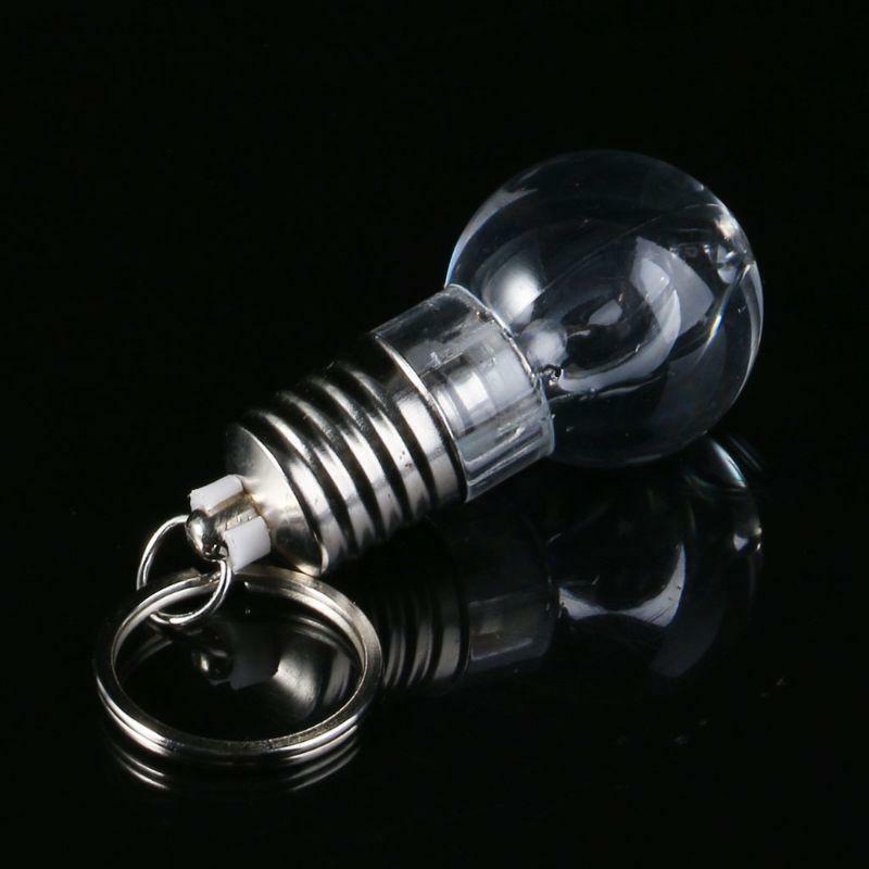 Mini Change Color Creative LED Lamp Bulb Light Key Chain Key Ring Night light