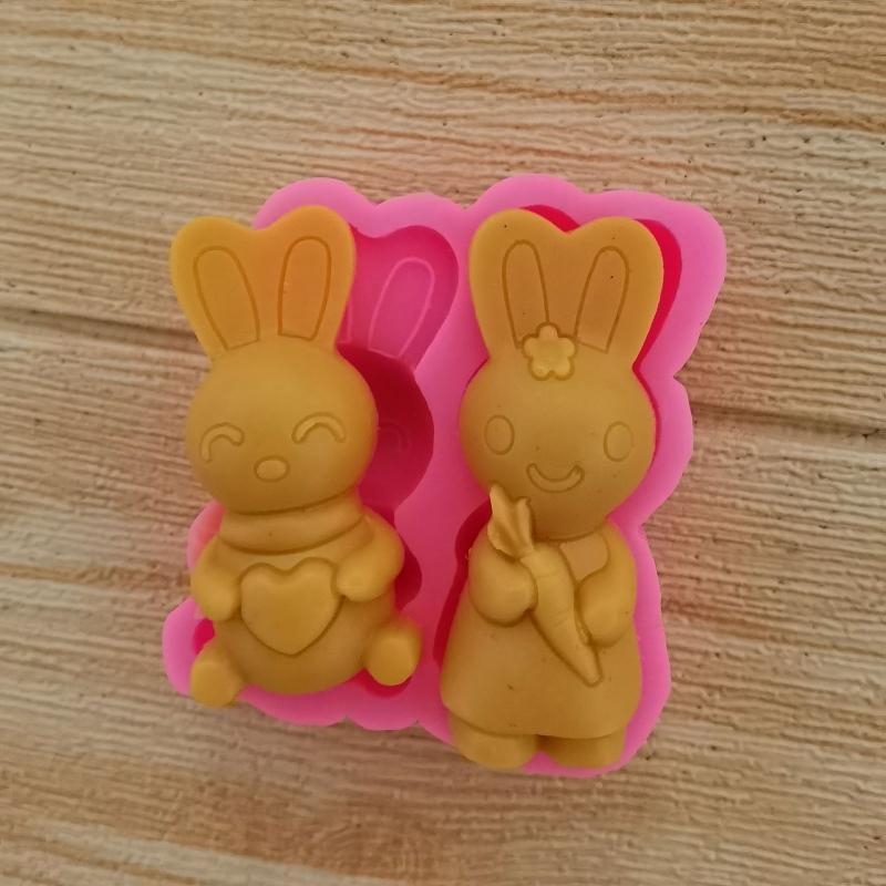 Easter Bunny Silicone Mold for Handmade Soap Making Cake Chocolate Decorating