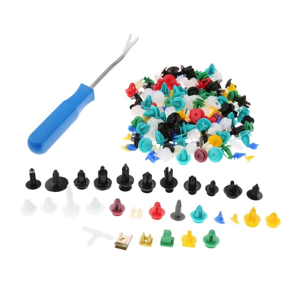 Plastic Various 500PCS Door Bumper Panel Fender Fastener with remover Tool