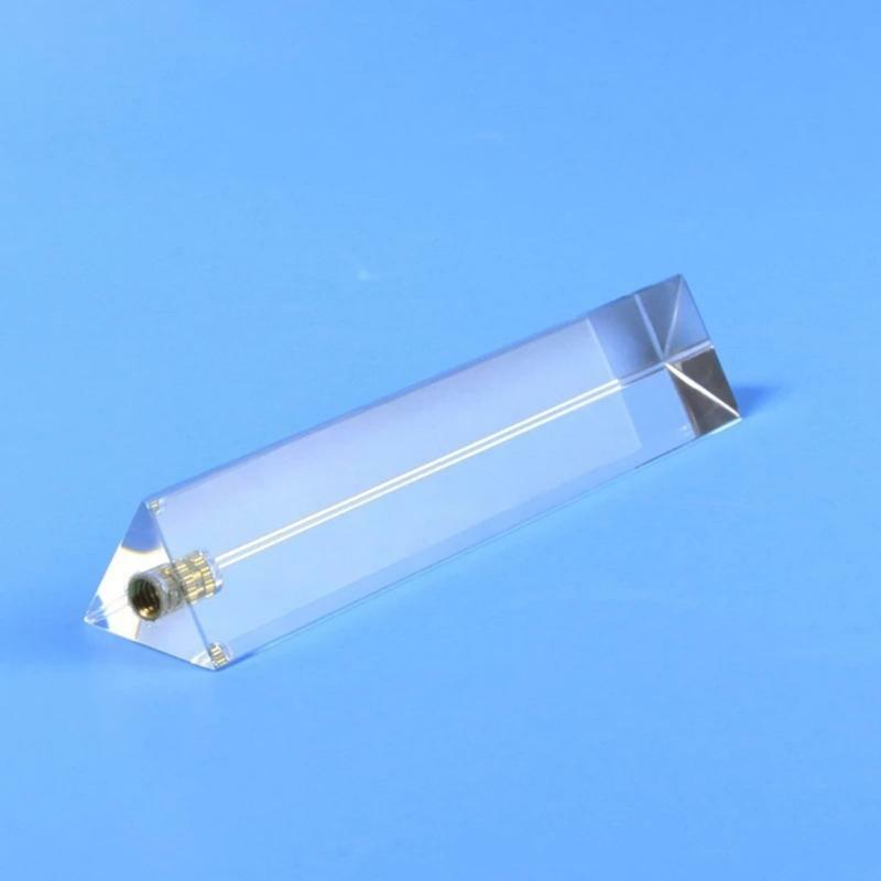 Photography Prism Crystal w/ Stand&1/4 In Thread Optical Glass Triangular Prism