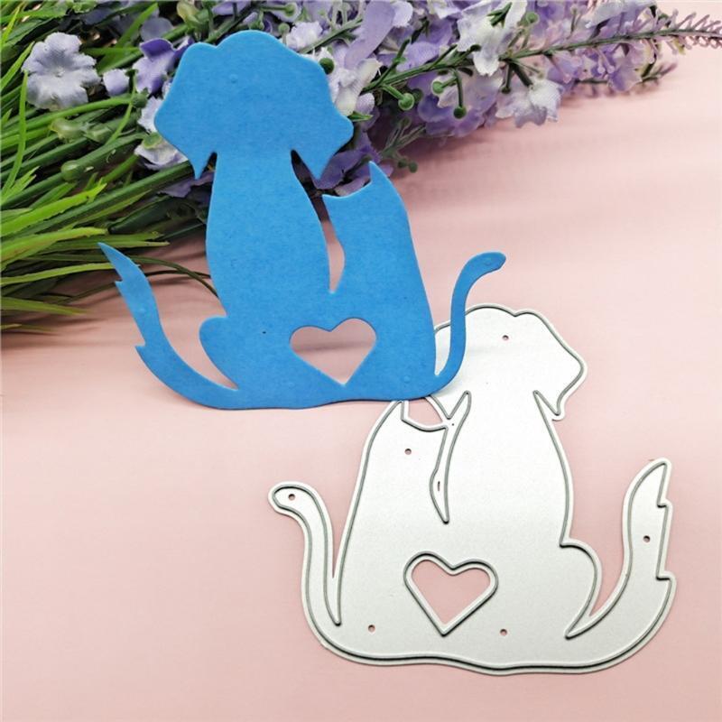 Puppy Art Background Metal Cutting Die Embossing Stencil Scrapbooking Photo