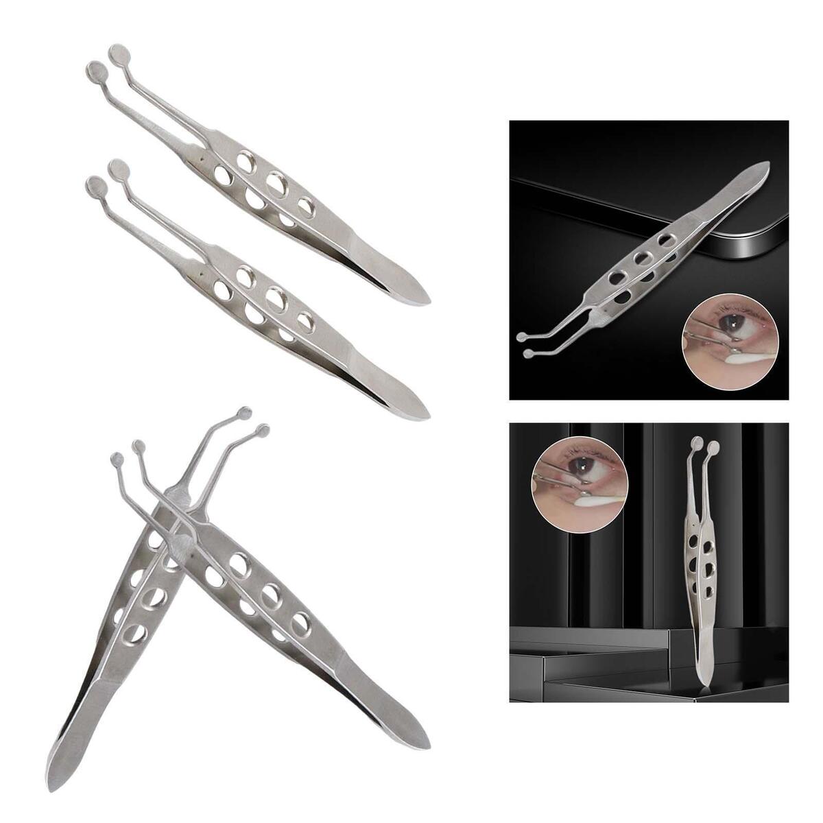 Stainless Steel Meibomian Gland Forceps Tweezer Clip Eye Tool Meibomian Flap