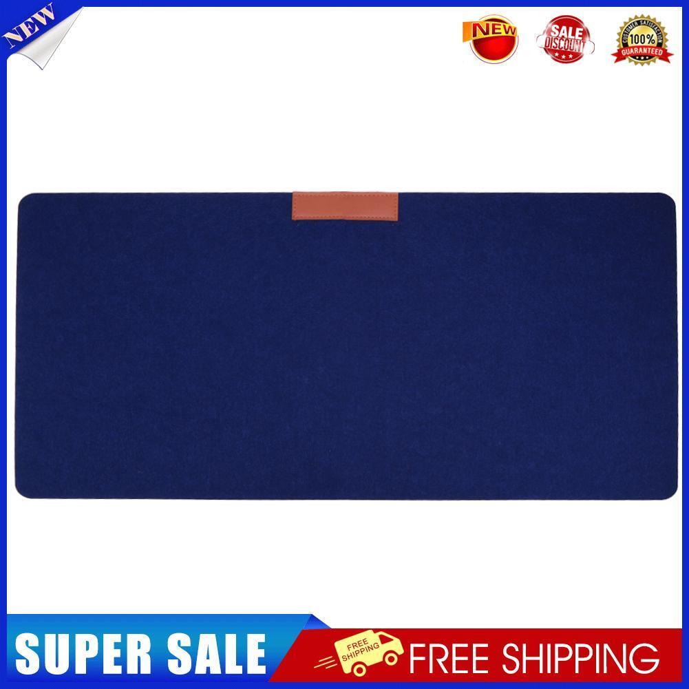 Home Office Table Mat Keyboard Felt Laptop Cushion Mousepad (Navy Blue)
