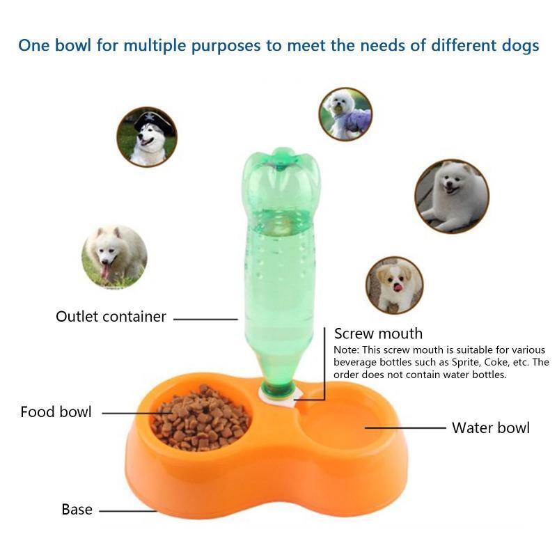 Automatic Food Water Bowl Dog Cat Plastic Double Pet Bowls Gift for Pet Owner
