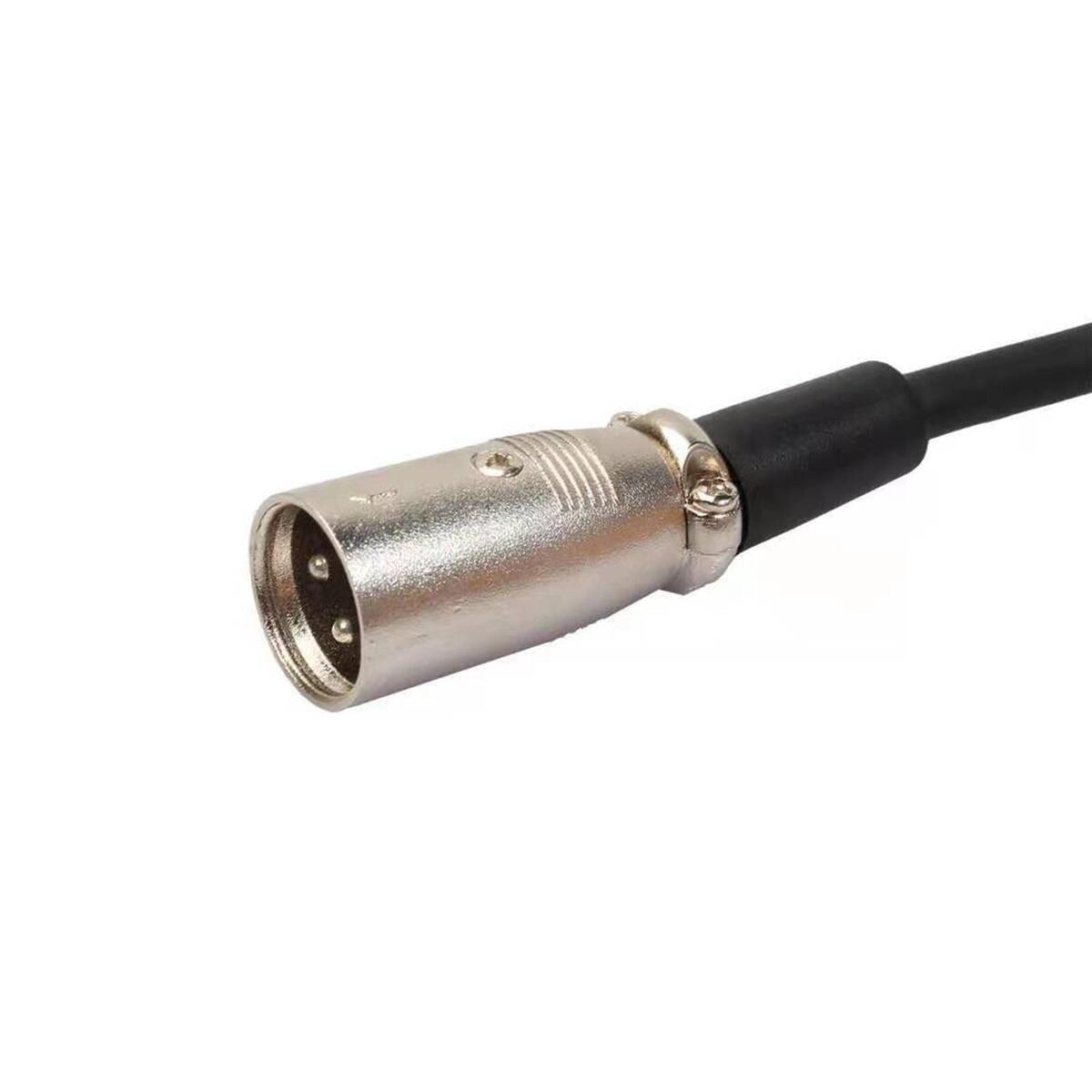 Pro XLR 3 Pin Male to Dual RCA Male Plug Cable Adapter Mic Audio Y Splitter