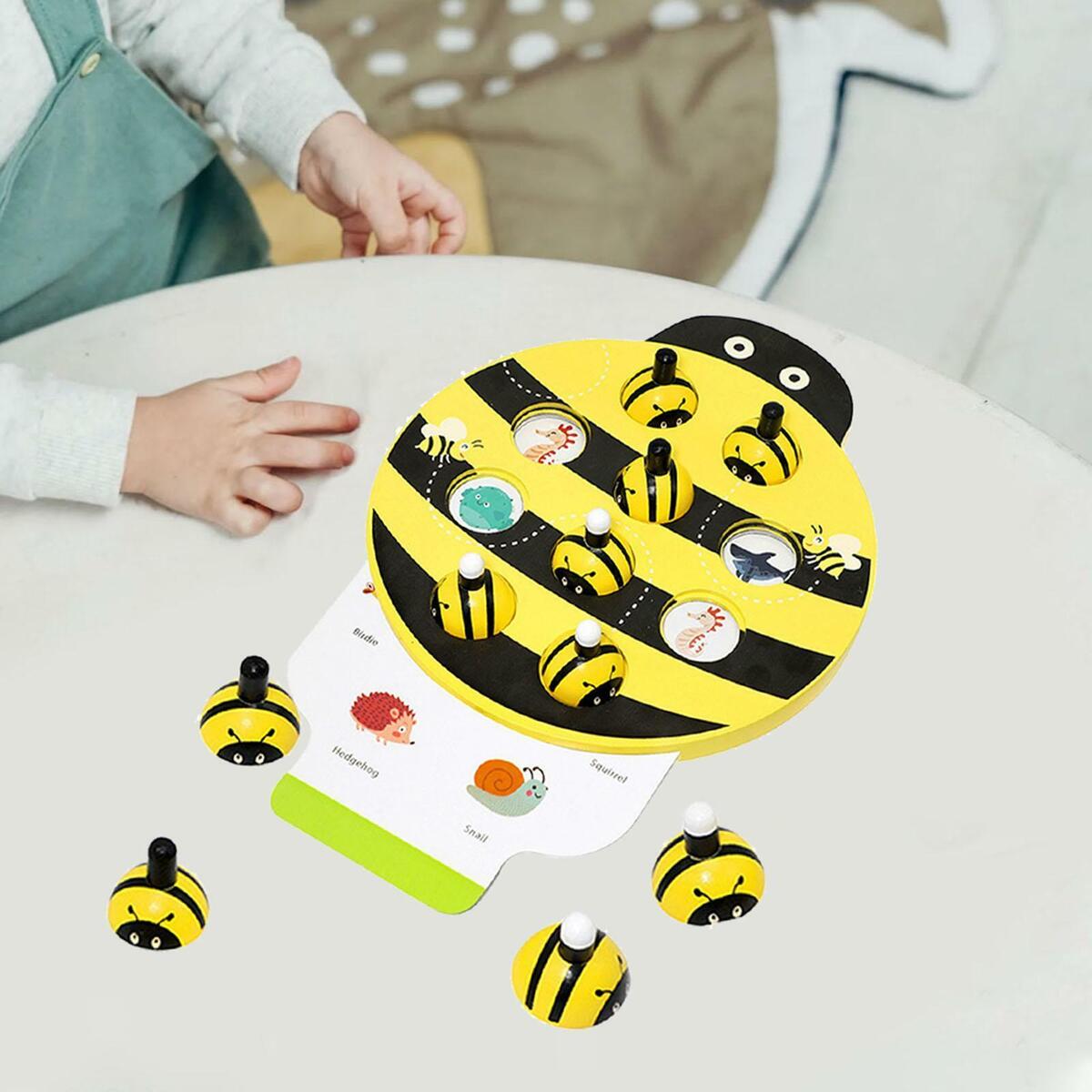 Toddlers Wooden Memory Matching Game Stimulates Cognitive Skills Chess Board