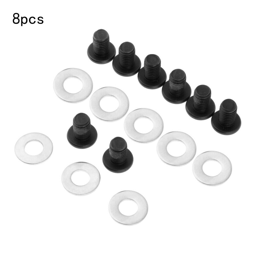 Pack of 8Pcs Steel Socket Hex Head Skating Screw 8mm with Gaskets for 4mm Wrench