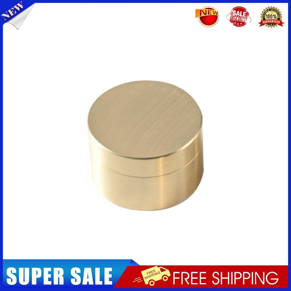 Brass Seal Cabin Medicine Drug Metal Jewelry Storage Cases Pill Holder (M)