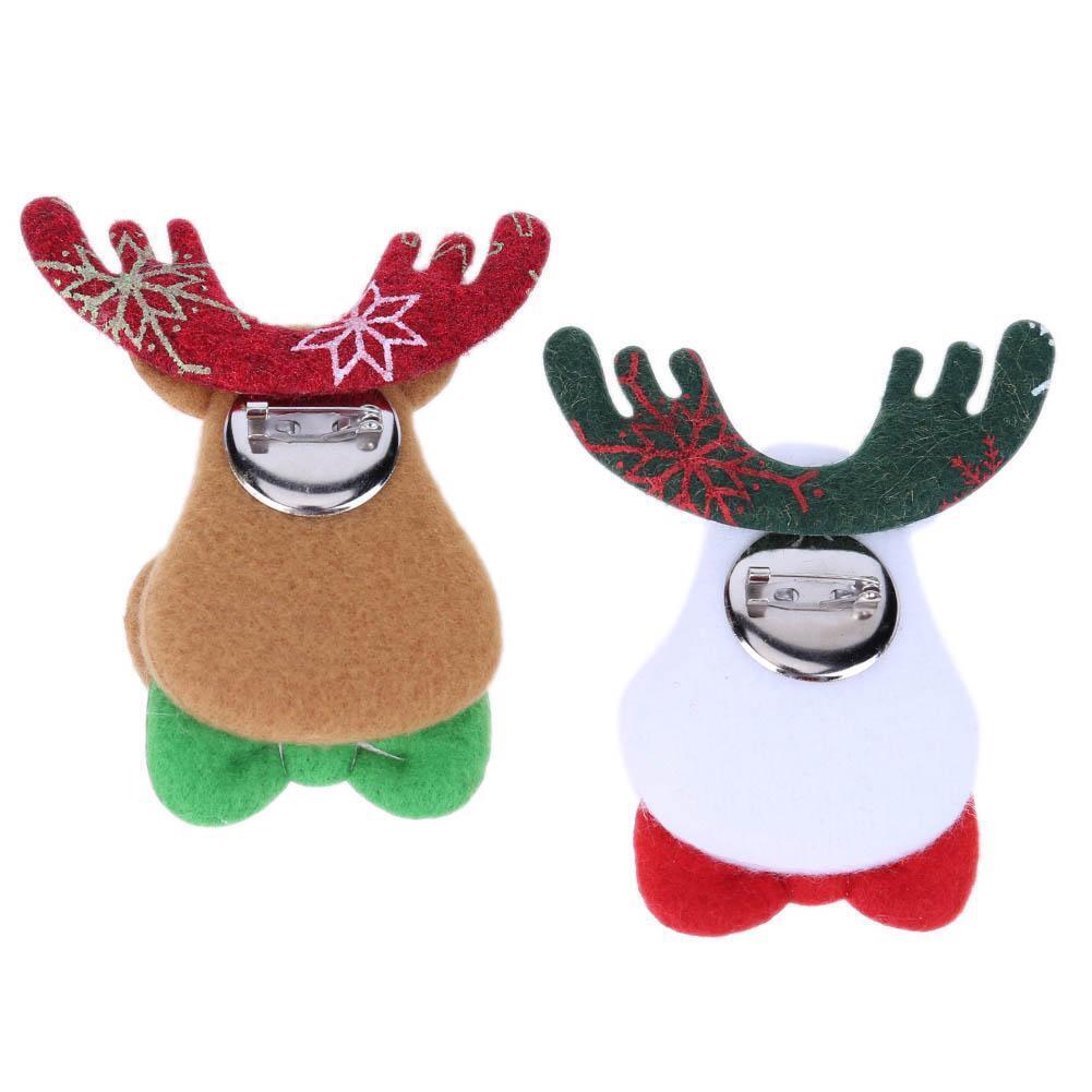 Women Brooch Hairpin Hair Clip Christmas Decoration Jewelry Accessory(Elk)