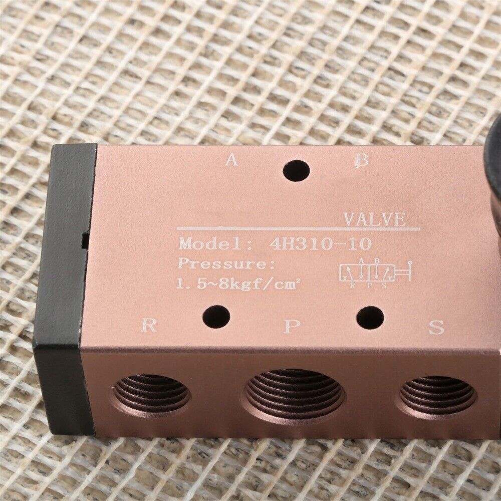 Black Mechanical Valve 4H310-10 Two Position 5 Way Outlet PT3/8" Port Hand Pull