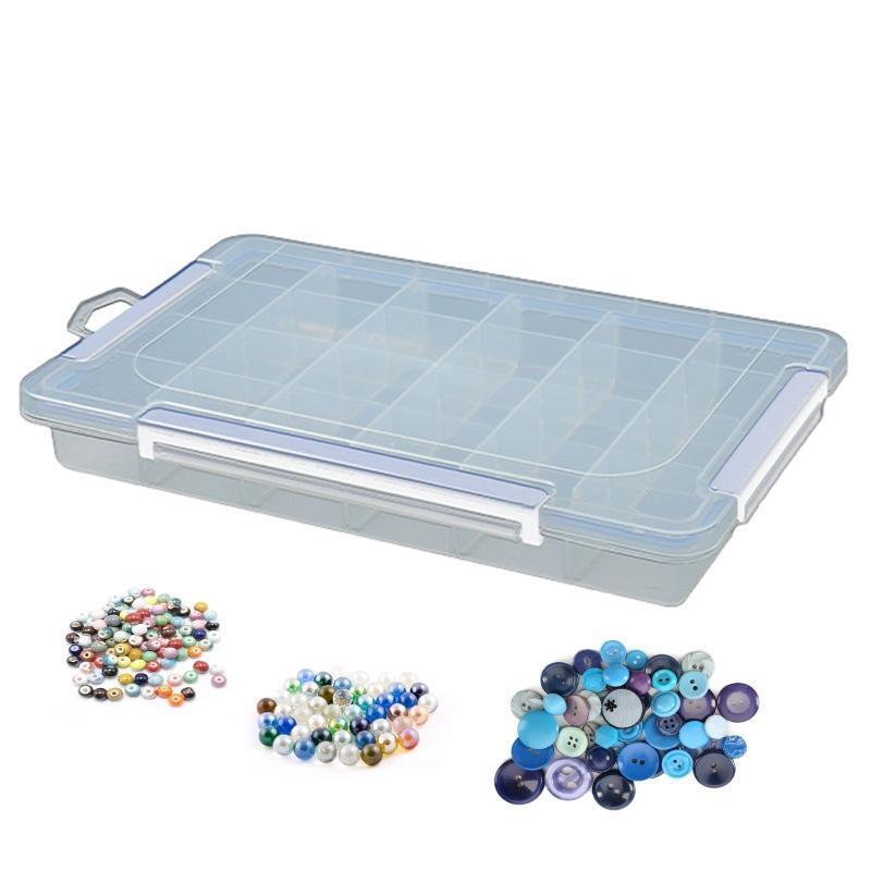 Practical Tools Organizer Container 24 Grids Hardware Organizer Box w/ Dividers