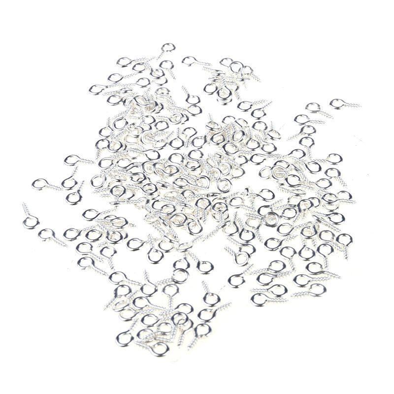 600x/Set Mini Screws Eye Pin Peg Eye Pins Hooks for DIY Jewelry Keychain Making