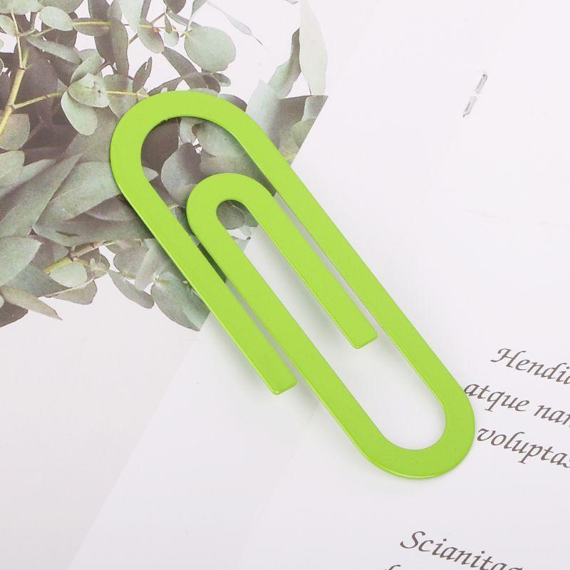 2 Pcs Cute Big Metal Paper Clip Bookmark Page Clips Photos Tickets Paperclip