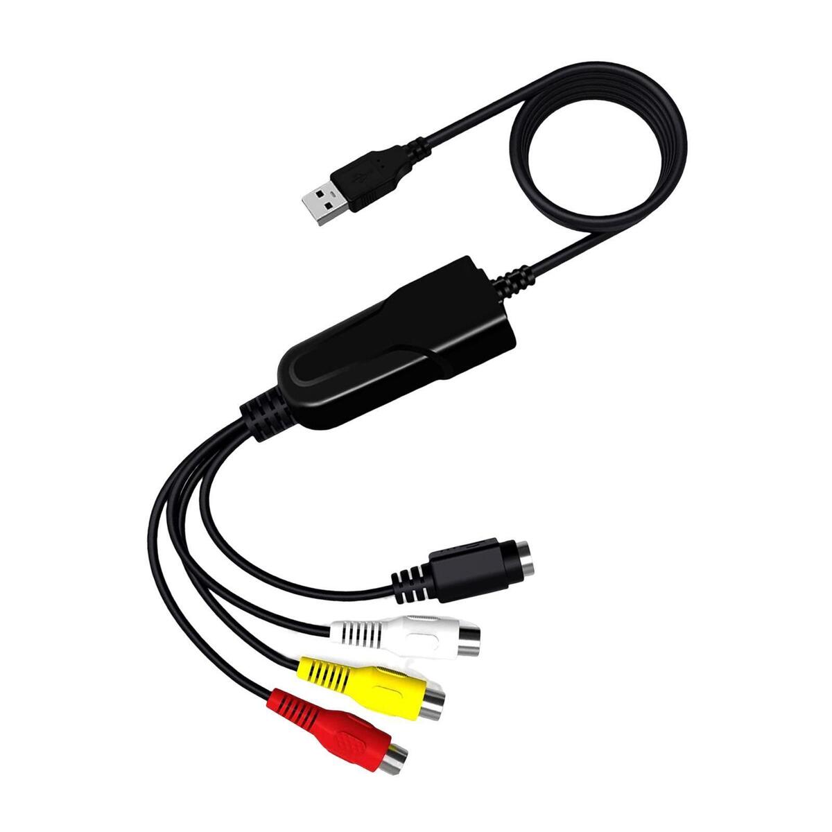 USB 2.0 Audio Video Converter Transfer Grabber Adapter Cable for PC