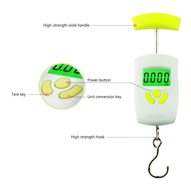 50Kg/10g LCD Digital Electronic Portable Hanging Fish Fishing Shopping Traveling