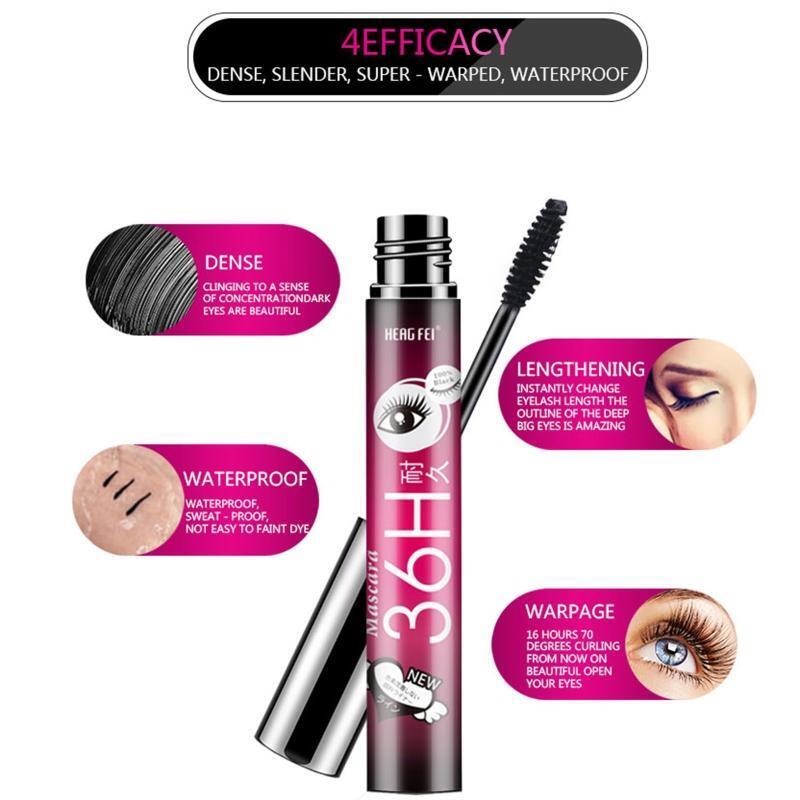 Voluminous Eyelashes Smudgeproof Mascara Waterproof 4D Silk Fiber Lash Mascara