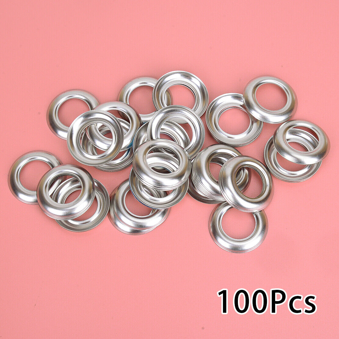 100Pcs 3/4" Round Chrome Bezels Fit For Truck Trailer Led Marker Light Cover Use