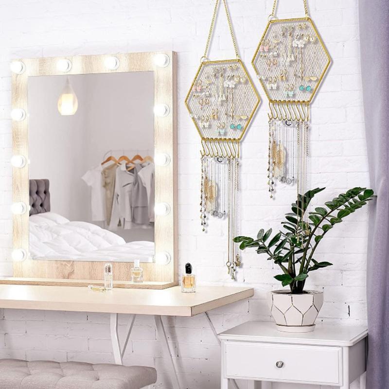 Exquisite Jewelry Display Stand with Hooks for Stud Earring Dangle Wall Hanging