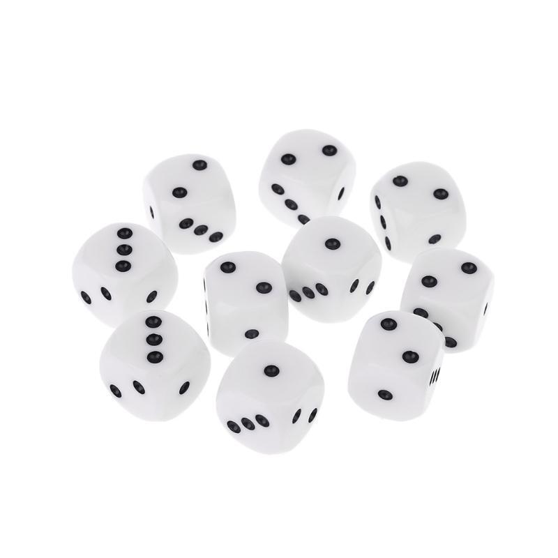 10Pcs 16mm D3 Six Sided Dices Beads For Dungeons & Dragon D&D RPG Poly Desktop