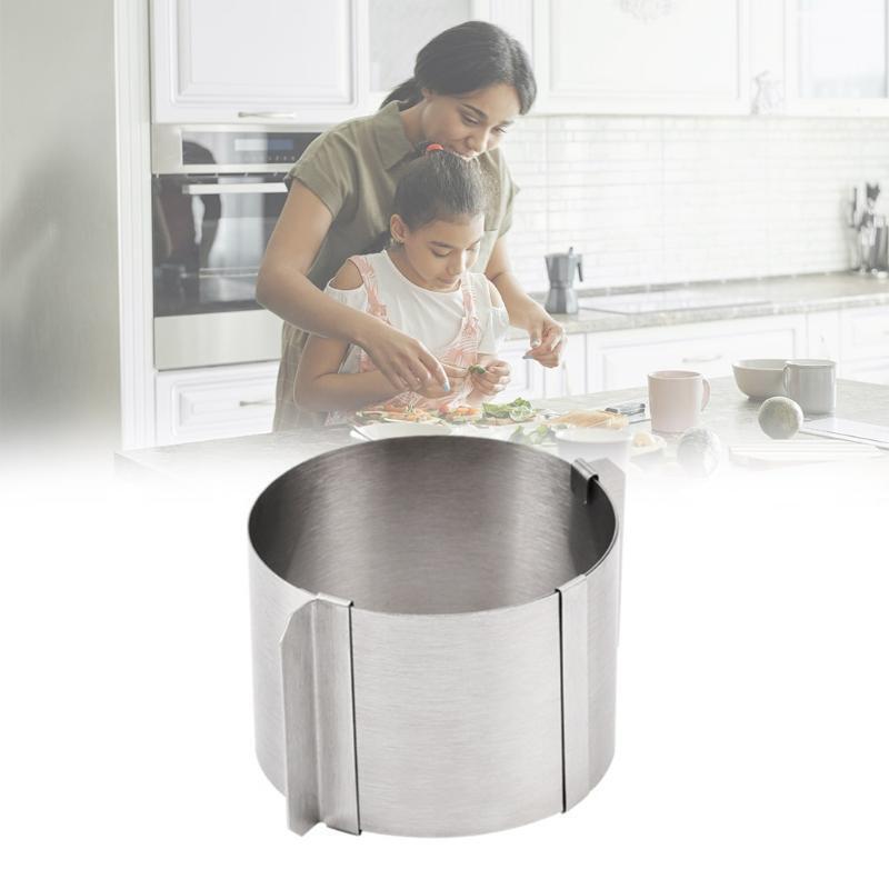 DIY Pastry Ring Mold Stainless Steel Adjustable Cake Ring Durable Round Shape