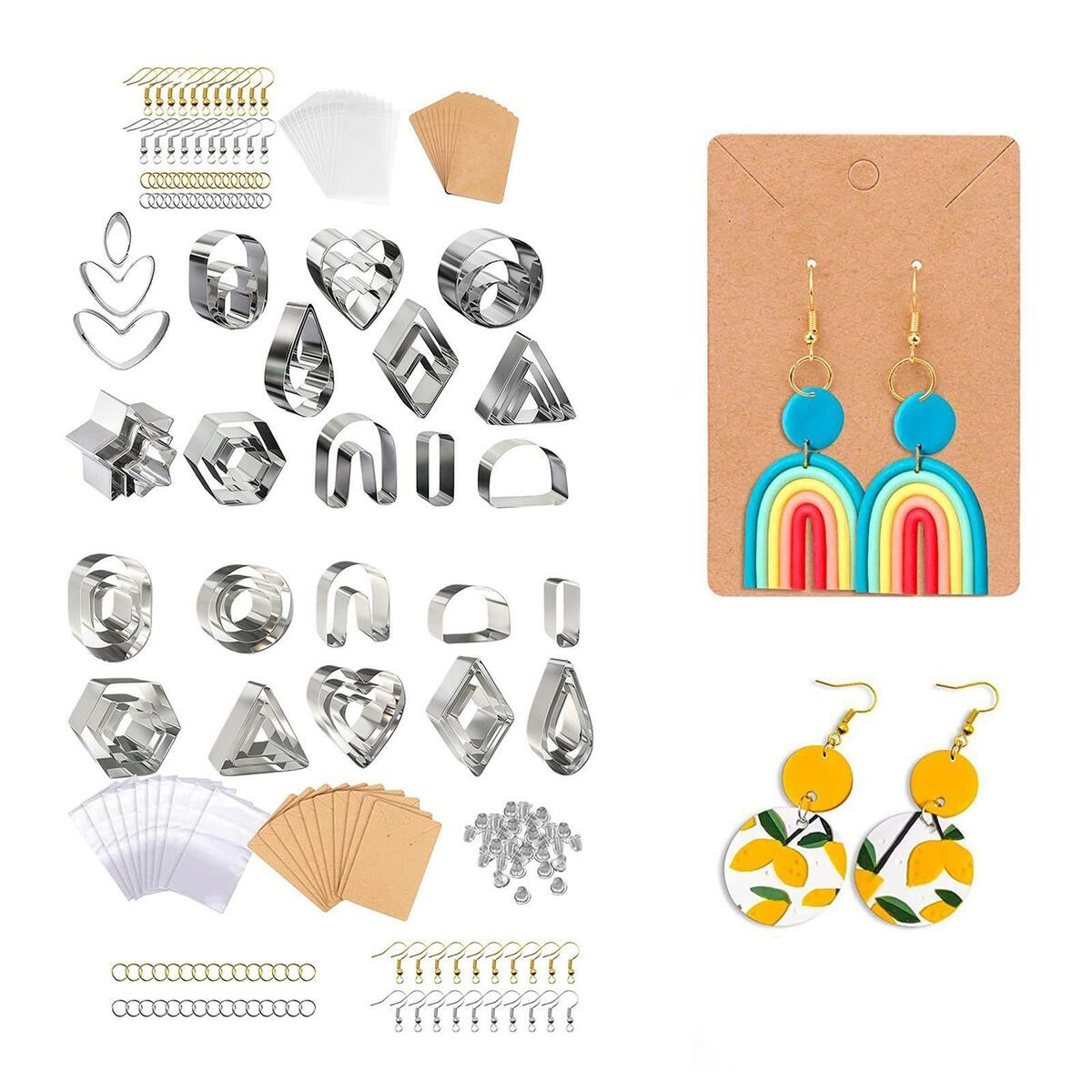 Polymer Clay Cutters Stainless Steel DIY Earring Cutting Mold Jewelry Making
