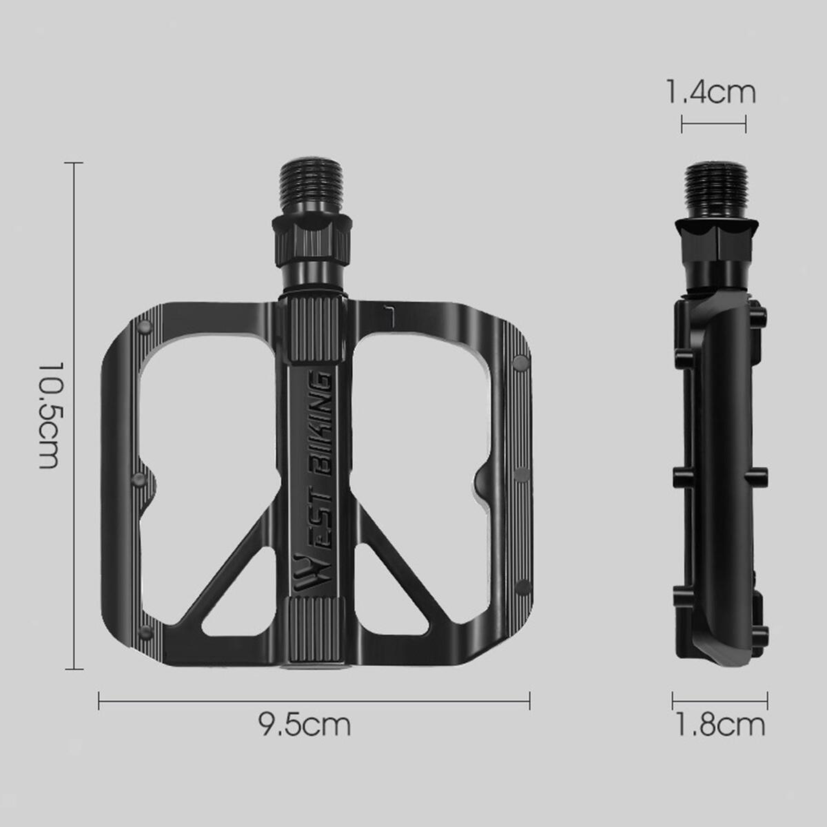 Ultralight Bicycle Pedals 9/16 inch Bicycle Flat Platform Pedal DU Bearings