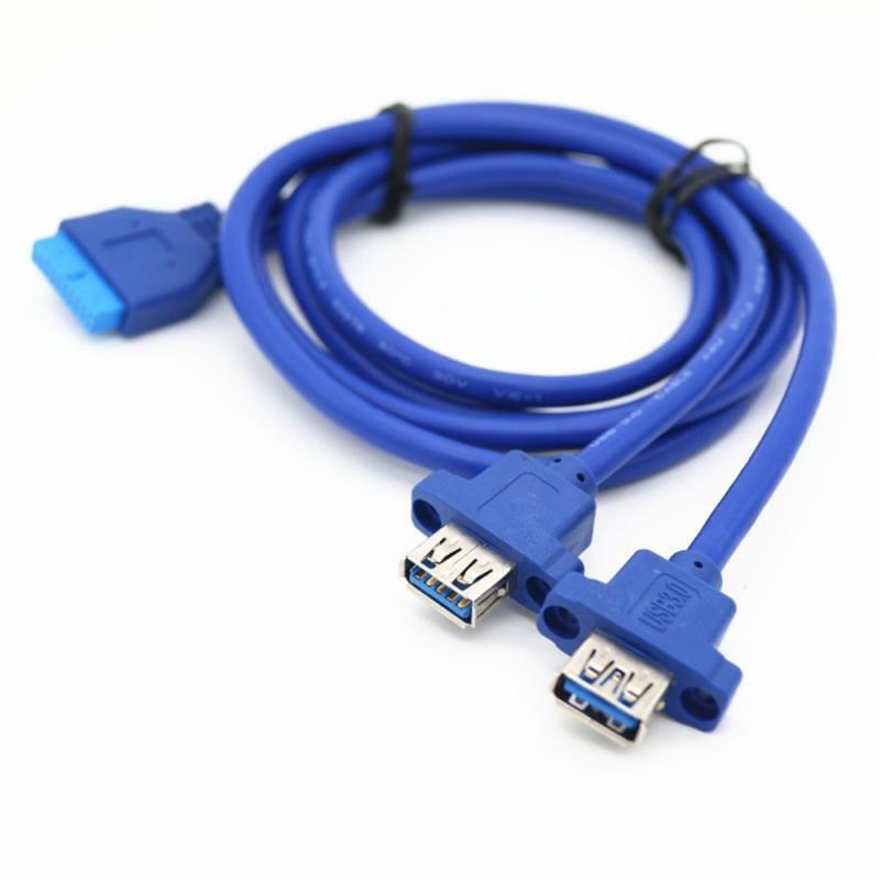 5Gbps 20in 20Pin to Usb 3.0 Cable Motherboard Chassis Rear Pci Baffle Line