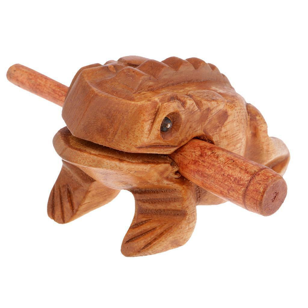 Wooden Luck Frogs  Children Musical  Office Ornaments#5